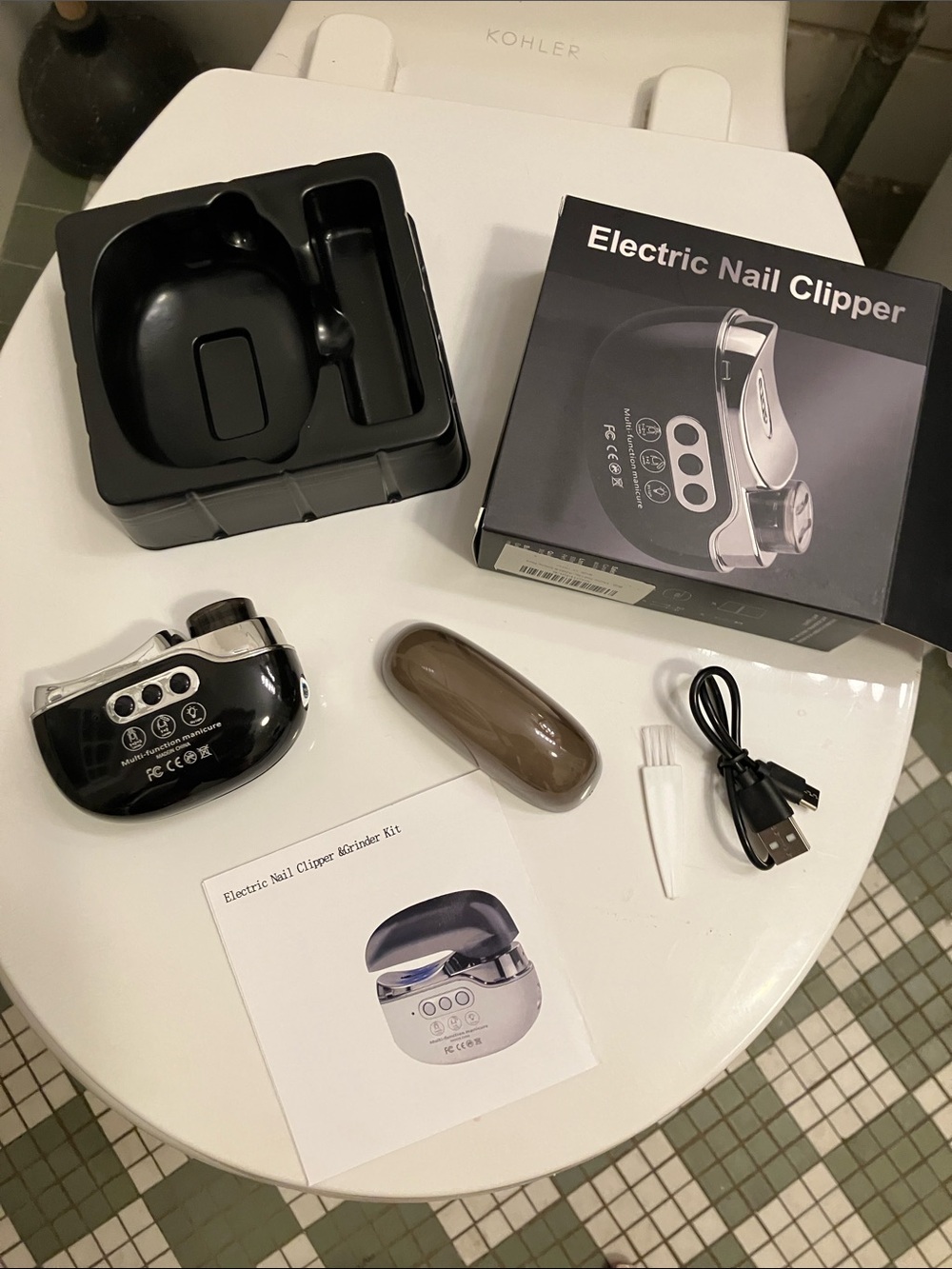 Rechargeable Electric Nail Clipper - Black - new, in the box